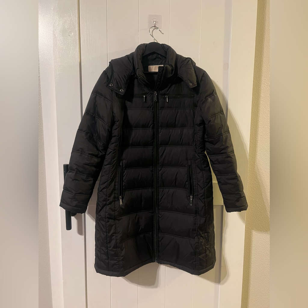 Long Michael Kors Coat With Removable Hood